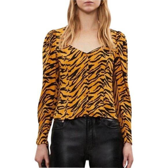 Reformation Tigress Notta Button Front Top Size Small - Picture 1 of 12